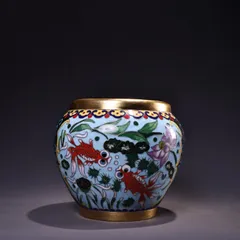 N390、中国古美術 景泰藍 七宝焼　珐琅彩絵 飾り 置物 N390、中国古美術 景泰藍 七宝焼 珐琅彩絵 飾り 置物