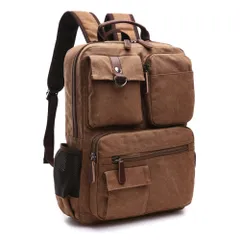 ☆ コーヒー ☆ リュック 大容量 kbag23 リュック メンズ おしゃれ キャンバス リュックサック バックパック デイパック 通学 通勤 大容量 A4 PC キャンバスバッグ 帆布 丈夫 おしゃれ シンプル カジュアル アースカラー 旅行 出張