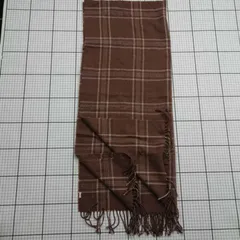 ◇ ⊇ ジル バイ ジルスチュアート チェック柄ストール ブラウン系 マフラー レディース E  【1509190040760】