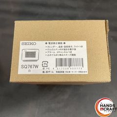 △【未使用／未開封】 SEIKO 置き時計 目覚まし時計 SQ762W 電波時計 アラーム カレンダー 温度 湿度 セイコー