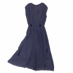 martinique マルティニーク シアー ワンピース Vネック ロング丈 フレア シルエット ネイビー レディース 【中古】のサムネイル