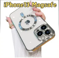 iPhone13カバー iPhoneケース マグセーフシルバーw透明ケース