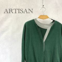 ARTISAN アルチザン 08-07IP07 ニット カーディガン ワンピース アンサンブル グリーン 緑 9 レディース