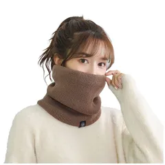 [Trnvco] ニット ネックウォーマー レディース 冬 厚手 ふわふわ裏起毛 防寒保温 ネックガード ニットスヌード 首巻き 無地 シンプル おしゃれ 柔らかい肌触り 裏ボア ストレッチ性 小顔効果 通勤・通学・アウトドアスポーツ 男女兼用