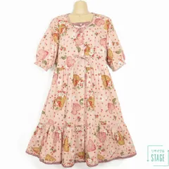 セット】ピンクハウスサロンドフレーズ柄ミディ丈ワンピース