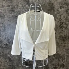 ☆salire☆サリア♪ジャケット♪ホワイト♪大人可愛い♪シンプル(M)