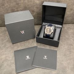 ▼【極美品/稼働品】VARTIX/バティックス スターリーナイト ムーンフェイズ 定価112万 MPW 自動巻き ブラック文字盤 ステンレススチール アリゲーター メンズ 腕時計 箱付き S23088283258