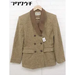 ◇ WHITE JOOLA ホワイトジョーラ ダブル6B 長袖 テーラード ジャケット サイズM ブラウン レディース  【中古】 【1106100004890】