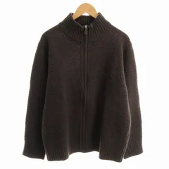 23区 オンワード樫山 HOMME ニットジャケット ジップアップ 茶色 ブラウン /KJのサムネイル