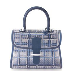 【デルヴォー】Delvaux　21SS限定 ブリヨンMM ドリーマー PVC ラバー ハンドバッグ AA0405ACQ049BLN ネイビー 【中古】【鑑定済・正規品保証】200349