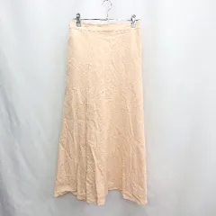 ◇ Θ chocol raffine robe ウエストゴム 入り ロング フレアー スカート サイズF オレンジ レディース E  【1412090040078】