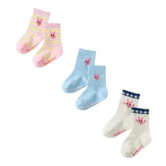 【特価商品】靴下 ベビー 男の子 3足セット 女の子 ギフト ソックスパック 74-9630-386 ホットビスケッツ] 13cm [ミキハウス 白