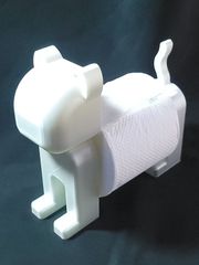 猫型の卓上トイレットペーパーホルダー　シルクホワイト
