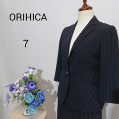 美品✨️ORIHICA セットアップスーツ ウオッシャブル ネイビー ノー