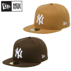新品 ニューエラ NEWERA 正規品 ニューヨーク ヤンキース NY 59FIFTY MLB CAP キャップ 帽子 刺繍 ロゴ 野球 ベースボールキャップ フラットバイザー メンズ レディース ユニセックス キャメル ウィート 茶色 ブラウン