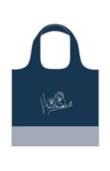 ☆値下げ☆送料無料☆エコバッグ　ネイビー　カラビナ反射板付き