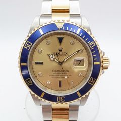 ロレックス サブマリーナ デイト 16613SG ノンポリッシュ  Y番 K18 YG SS 自動巻き メンズ 時計 ROLEX