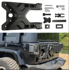 【送料無料】ジープ ラングラー JK 07-18 背面タイヤキャリアマウント 延長ハイマウントブラケット テクスチャーブラック【カスタムパーツ】ZX02週末セール