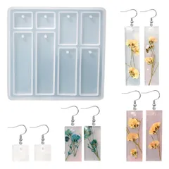 【1個】長方形シリコンモールド  77×70mm レジン用品 UVレジン LEDレジン シンプル ハンドメイド アクセサリー