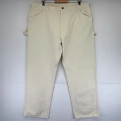 古着 80's/80年代 ヴィンテージ ディッキーズ Dickies USA製 ワークパンツ ペインターパンツ 42TALON チビタグ 大きいサイズ w44 L32  ホワイト メンズ
