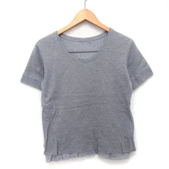 ステュディオス STUDIOUS カットソー Tシャツ シンプル 切替リブ ロングテール 半袖 丸首 コットン F グレー 灰 /HT5のサムネイル