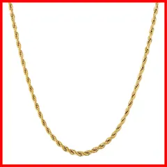 【人気商品】メンズ 幅2.5/4/6mm チェーンネックレス ステンレス 金メッキ フレンチロープチェーン ネックレスチェーンのみ ハワイアンジュエリー シンプル KRKC&CO 男女兼用 アクセサリー 46/51/61cm