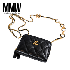 【デジタル鑑定書付き】CHANELマトラッセコインケースチェーンウォレット　キャビアスキン