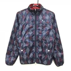 【美品】キャロウェイ 中綿ジャケット ネイビー×レッド×白 星総柄 レディース M ゴルフウェア Callaway