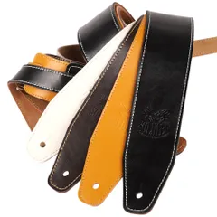 Soldier ソルジャー レザー素材ギターストラップ-014-01/02/03/04 黒/茶色/黄/白