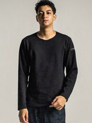 未使用　RESOUND CLOTHING  fleece neo thermal  肩ロゴ刺繡入り 裏地特殊起毛ベロアフリースサーマル  ブラック　2　BLACK