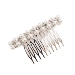 髪飾り 成人式 振袖 前撮り 袴 花 浴衣 夏祭り 花火大会 和風 シルバー パール ラインストーン キラキラ おしゃれ かわいい か No.9-4464