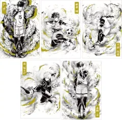 【中古】ポストカード 水墨画 金箔 ポストカード5種セット 「ブルーロック」