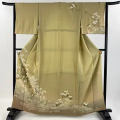 美しい絞りを纏う　滝泰　花柄の訪問着 絞り染めの名門染匠【滝泰】辻ヶ花絞り染め訪問着◇ 青朽葉色