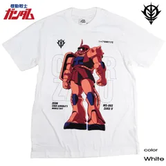 機動戦士 ガンダム  シャア専用 ザク Ｔシャツ 日本未発売インポート商品 GUNDAM 半袖 メンズ グッズ ジオング ジオン軍 モビルスーツ ズゴック アムロ 逆輸入 アニメ OTAKU ホワイト ストリート ダンス コレクター ギフト 誕生日プレゼント