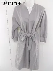 ◇ ◎ ROPE PICNIC ロペピクニック Vネック 長袖 膝下丈 ワンピース サイズ38 グレー レディース  【中古】 【1110080005600】