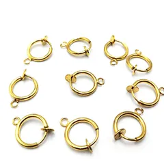 耳穴なし パーツ 手作り用 手芸 アクセサリーパーツ 10個入り イヤリングコンバーター ネジバネ式 変換 イヤリング (フープイヤリング) PLAYER】ピアス 【BEAUTY