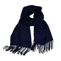 【新品】EMPORIO ARMANI　エンポリオ アルマーニ　22AW　 625214 CC318 00035　スカーフ　マフラー　BLUE　ブルー　専用BOX付き 箱付き 送料無料 ストール レディース 高品質 無地  新作 メンズ マフラー 秋冬 ギフト 