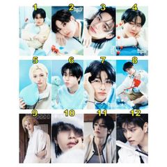 K-POP グッズ Stray Kids ストレイキッズ トレカ 風 フォトカード １２枚セット オリジナル スキズ ステイ トレーディングカード 推し活 オタ活 パスケース