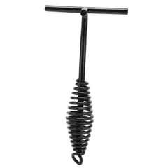 【新着商品】アウトドア キャンプ スパイラルハンドル付き ダッチオーブン蓋リフター ハイキング ダッチオーブン蓋リフター 鋳鉄 ブラック 19.5cm