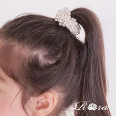 ☆ フリー ☆ シオリパールヘアゴム Rora ヘアゴム キッズ シオリパールヘアゴム 髪ゴム 髪飾り 髪留め パール 女の子 子供 子ども こども おしゃれ かわいい フォーマル カジュアル 大人っぽい 上品 入園式 卒園式 入学式 卒業式