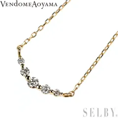 ヴァンドーム青山 K10YG ダイヤモンド ペンダントネックレス