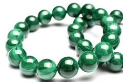 天眼模様 マラカイト(孔雀石)　11mm　ブレスレット 1個売り パワーストーン 天然石 _BG5645-11