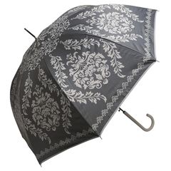 macocca 完全遮光 晴雨兼用 UVカット 100％ ジャンプ傘 親骨58cm デザインシリーズ ダマスク柄 日傘 雨傘 レディース 遮蔽 撥水 0