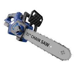 NANWEI チェーンソー充電式 12インチ ダイヤル給油式 工具レス調整 電動チェーンソー ブラシレスモーター 電動のこぎり 軽量 伐採・枝払い・枝打ち・薪作り・庭木の剪定 電動ノコギリ マキタ18Vバッテリー対応 本体のみ 【バッテリー・充電器別売り】