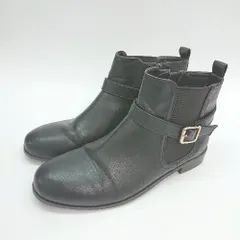 ■ ORientalTRaffic オリエンタルトラフィック ラウンドトゥ ベルト ショート丈 ブーツ サイズL ブラック レディース E  【1306260047434】