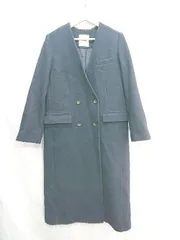 ◇ ⊇ JOURNAL STANDARD L'ESSAGE 23AW モッサ Vネック 長袖 ノーカラーコート サイズ表記なし ネイビー レディース E  【1412090017995】