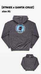 【ETNIES X SANTA CRUZ】SCREAMING HAND HOODIE (CHARCOAL) size XL エトニーズ サンタクルーズ　パーカー　チャコール　スケーター