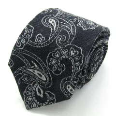 アレクサンダージュリアン ブランド ネクタイ ペイズリー ウール シルク 日本製 PO メンズ ブラック Alexander Julian 【中古】