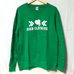 【城東77-015】 NieR CLOTHING ニーア ロゴ トレーナー XL グリーンのサムネイル