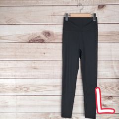 美品 レディース レギンス ボトムス パンツ ズボン レッグウェア クロ 黒  Lサイズ相当【ブラック L】(2579 bbb250)